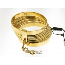 D&G bracciale Loops Collection acciaio dorato e swarovsky DJ0191 new